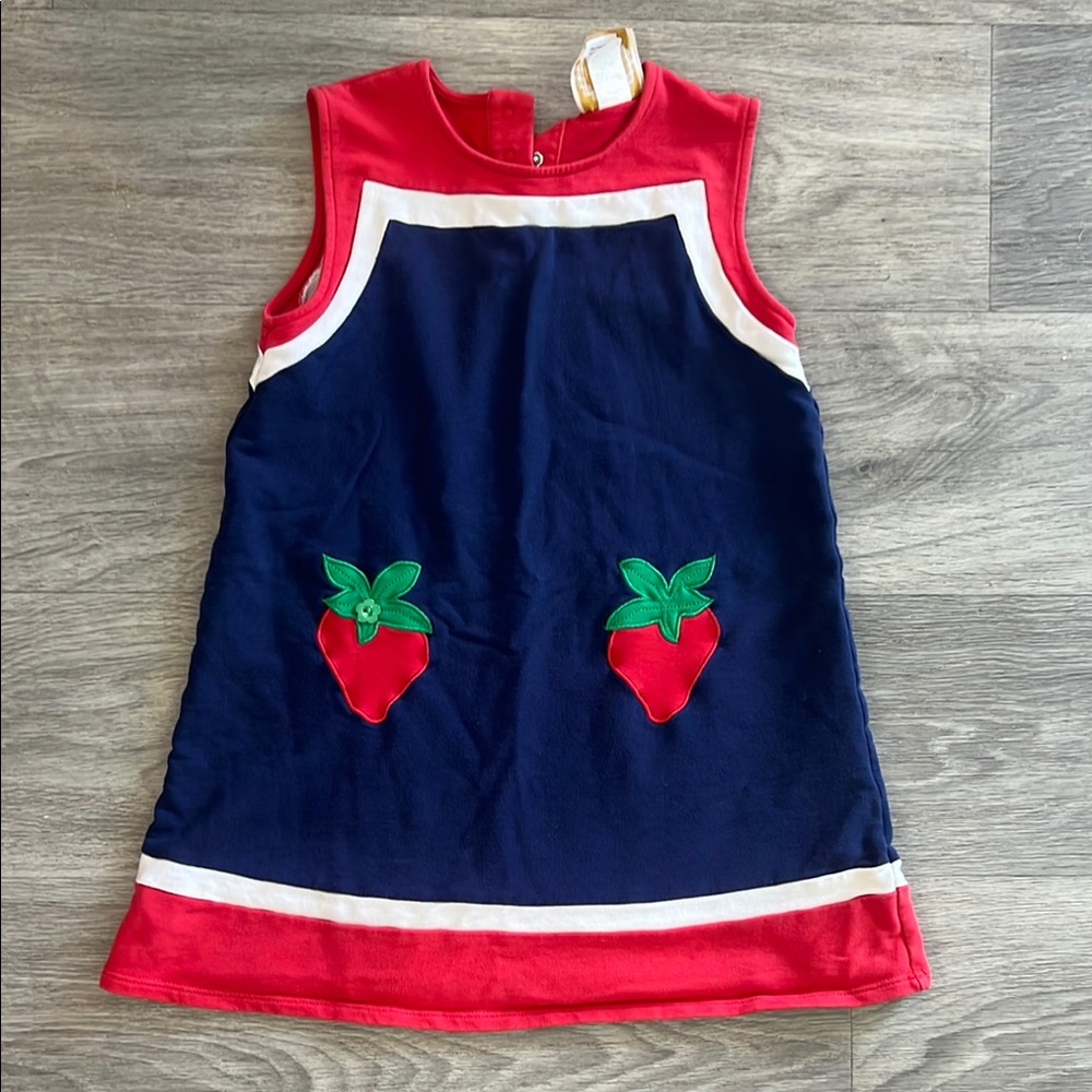 The Beaufort Bonnet Company Red and Navy Strawberry Dress